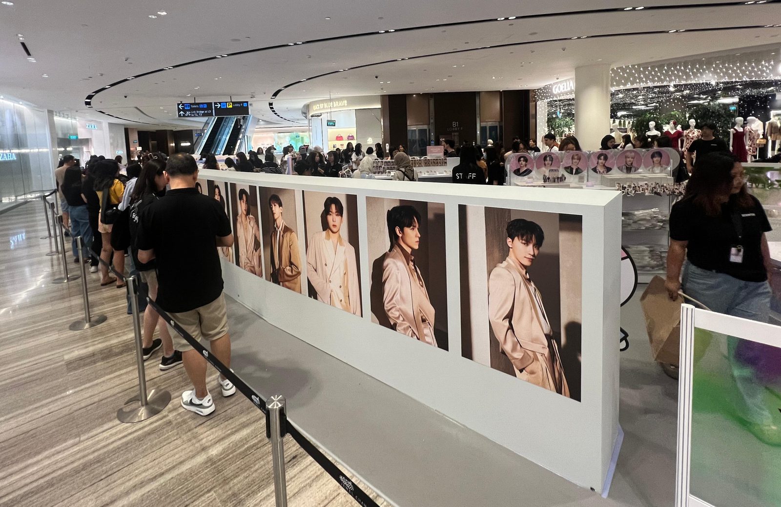 Brand pop-up activation at the B1 atrium of Jewel Changi Airport